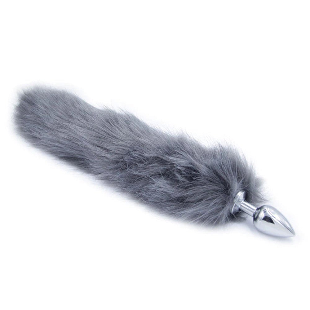 14" 6 Colors Fox Tail Metal Plug - lovemesexTail Plug