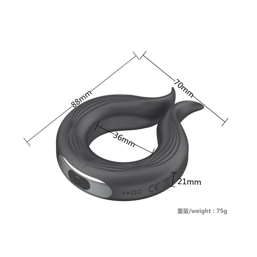 Rechargeable Remote Silicone Cock Ring Vibrator for Delay Ejaculation-lovemesex.myshopify.com