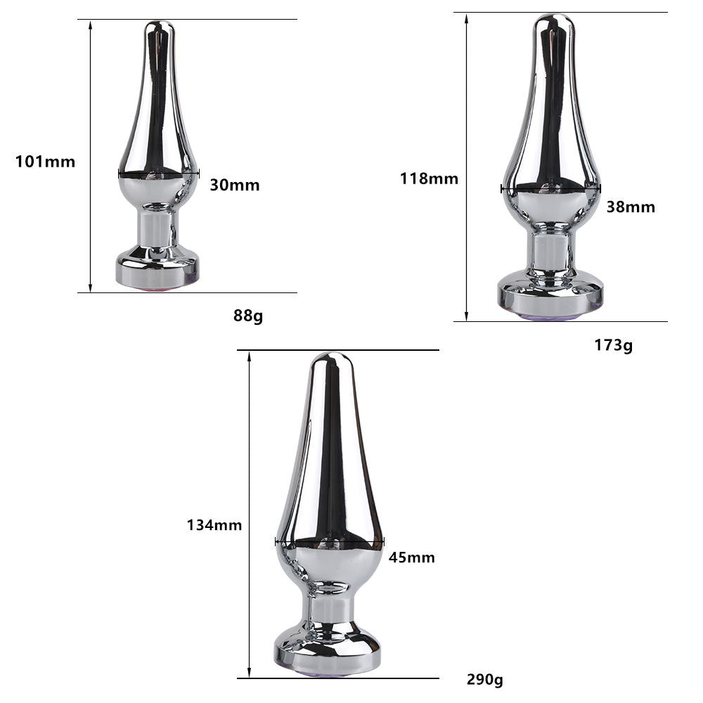 Silver Stainless Steel Metal Anal Plug-lovemesex.myshopify.com