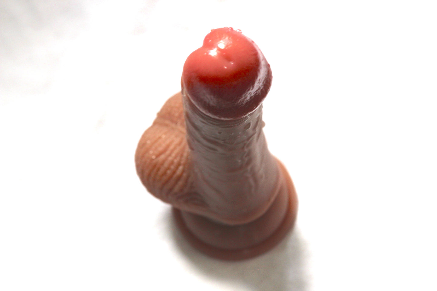 Ultra Liquid Silicone Realistic Suction Cup Dildo with Balls 6 Inch