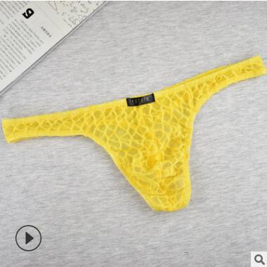 Sexy Sheer Lace Men's Thong T-backB180