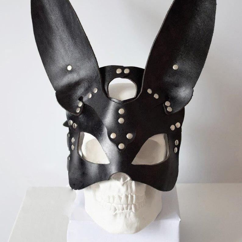 Adjustable Faux leather Blindfolds with Ear - lovemesexBlindfolds, Masks and Gags