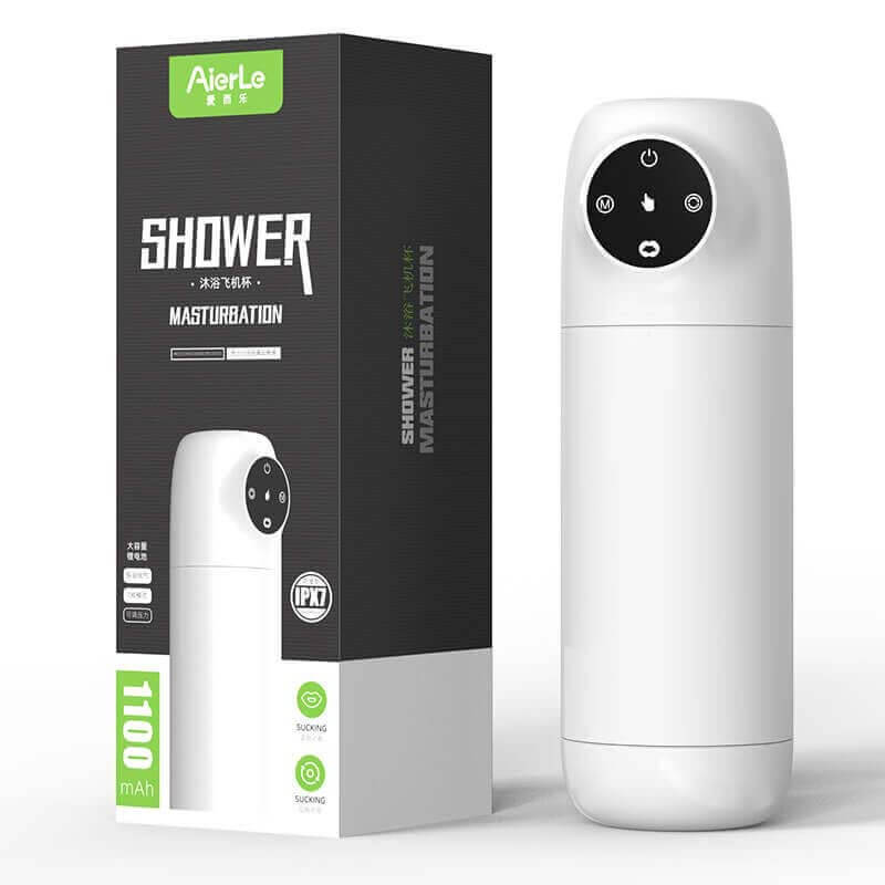 Aierle Shower Thrusting Rotating Male Masturbator - lovemesexHandheld Masturbators