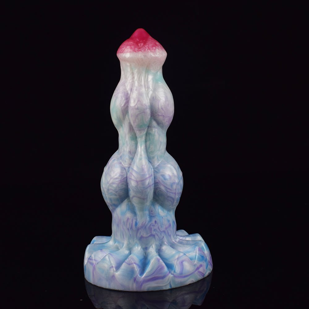 Cyan Thick Beast Penis Huge Knot Ice Dragon Series Dildo With Suction Cup -  lovemesex