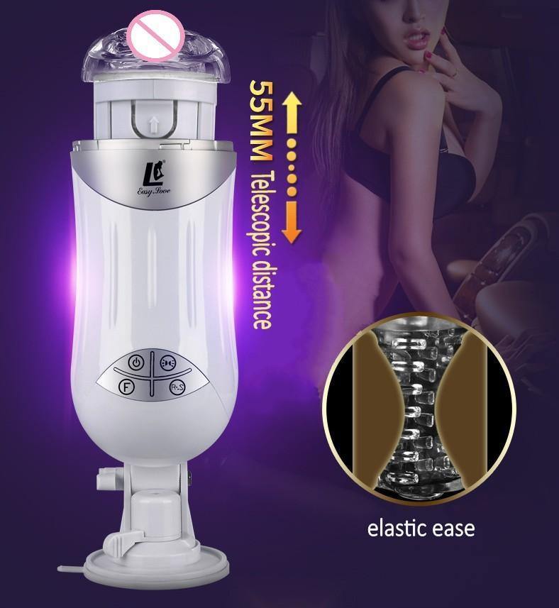 Easy.Love L Automatic Retractable Rechargeable Male Masturbator - lovemesexHands Free Masturbators