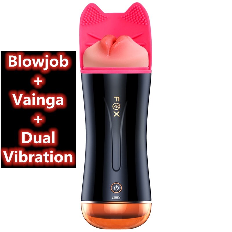Fox Blowjob Dual Mode Male Masturbator Sex Toys - lovemesex Fox Blowjob Dual Mode Male Masturbator Sex Toys - lovemesex