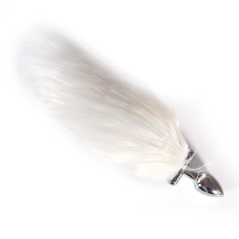 Lighting Stainless Steel Faux Fox Tail Butt Plug For Cosplay - lovemesexButt Plugs