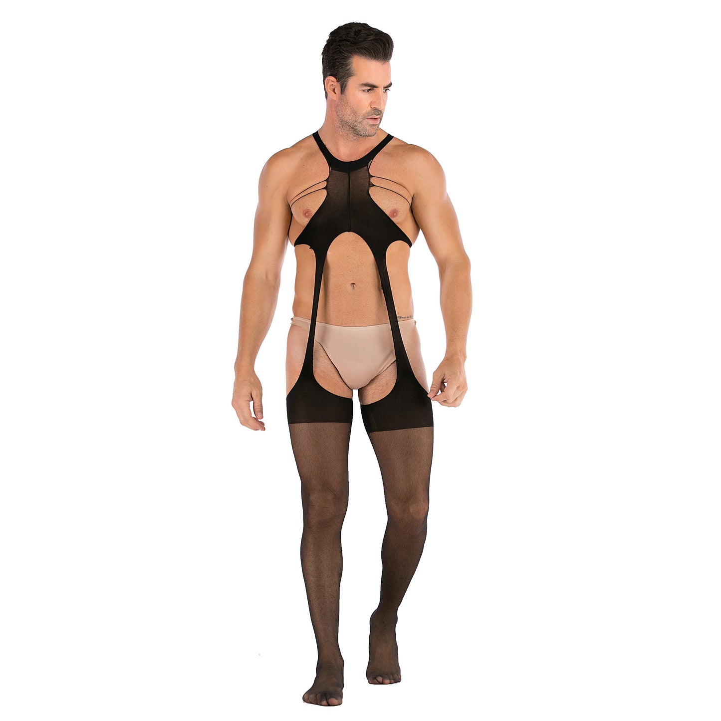 Men's Sexy Open-file Sexy Pantyhose Underwear
