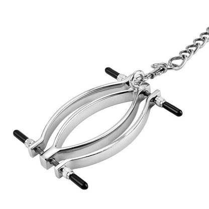 Stainless Steel Adjustable Pussy Clamp With Chain