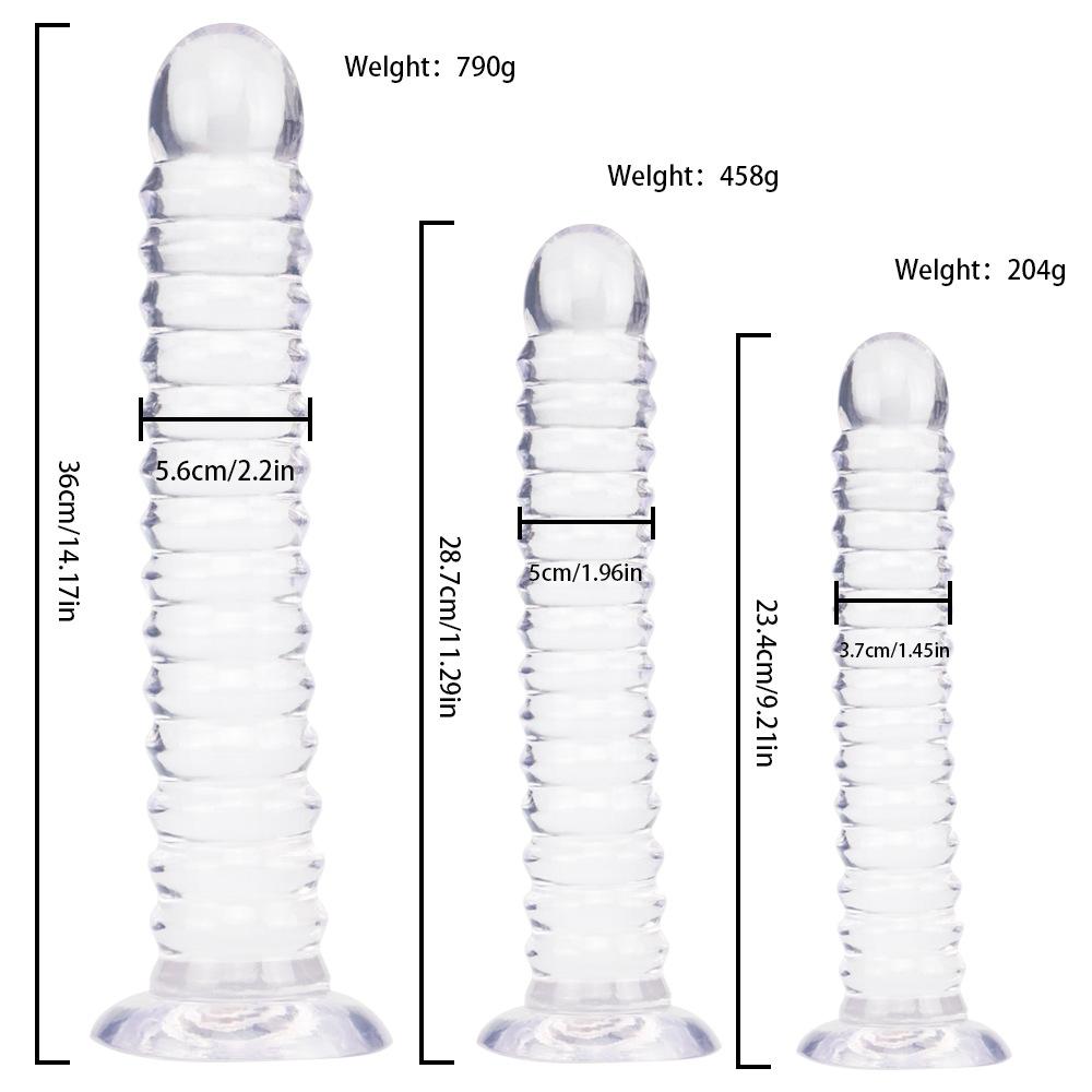 14 Inch Crystal Transparent Super Long and Thick Penis - lovemesexNon-Phallic Dildos