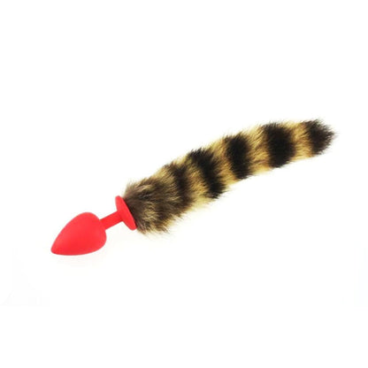 14" Stylish Raccoon Tail Plug with Large Silicone - lovemesexTail Plug