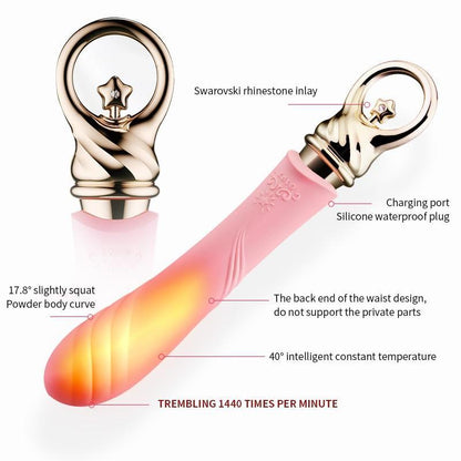 ZALO Desire Heating Silicone Vibrator Masturbate Bullet Couple G-spot Mobile APP Control Magic Wand