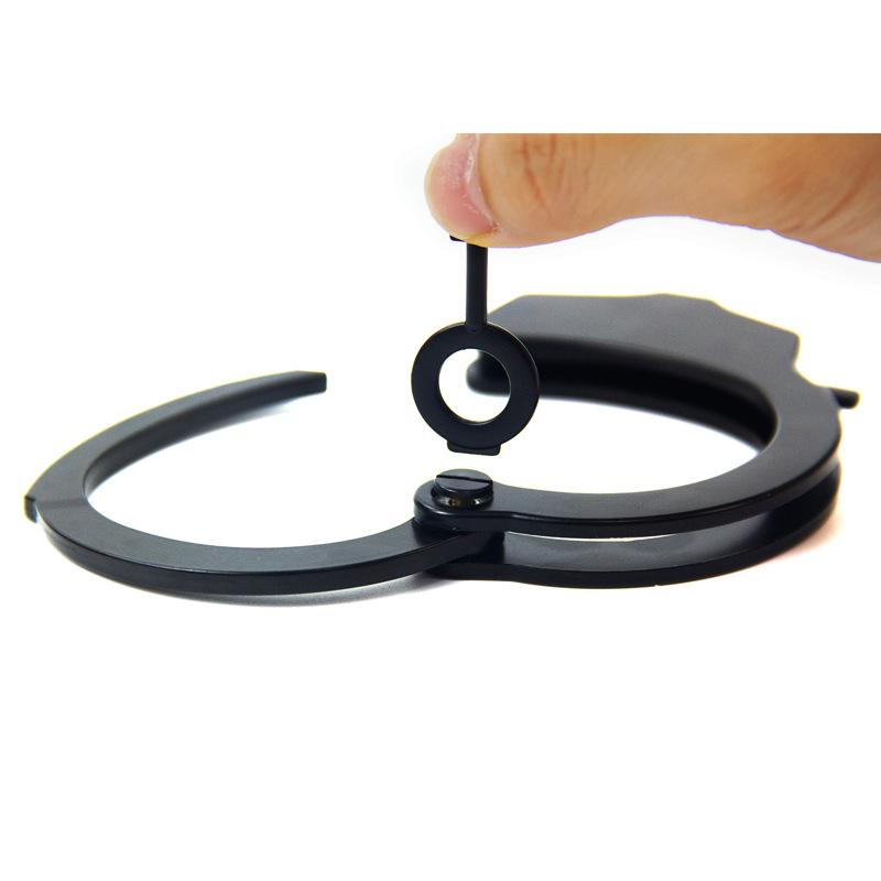 Roomfun Black Single Lock Handcuffs-lovemesex.myshopify.com