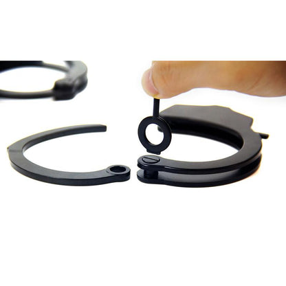 Roomfun Black Single Lock Handcuffs-lovemesex.myshopify.com