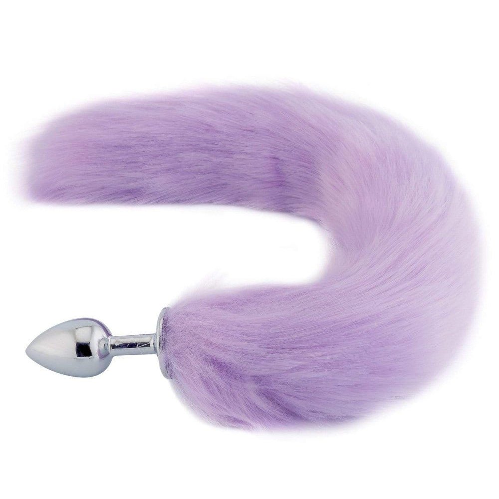 16" - 17" Pink Cat Tail Metal Plug - lovemesexTail Plug