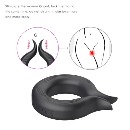 Rechargeable Remote Silicone Cock Ring Vibrator for Delay Ejaculation-lovemesex.myshopify.com