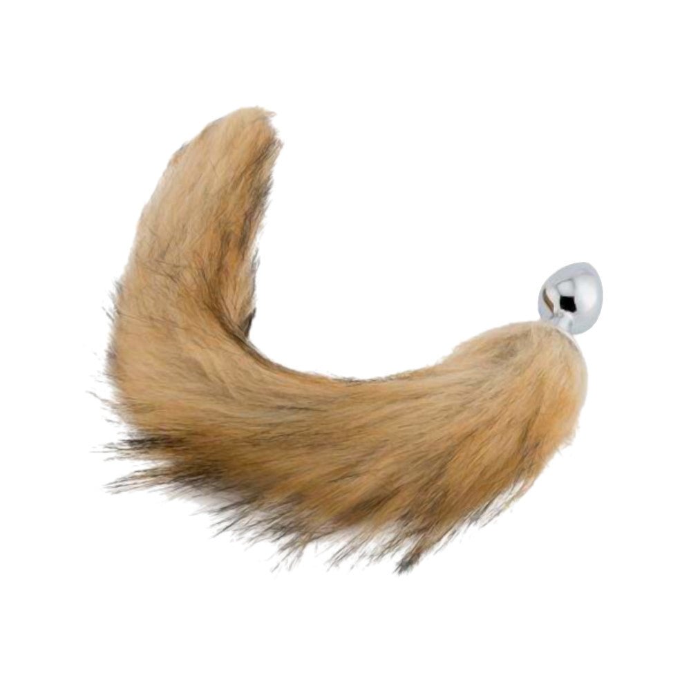 18" Fox Tail Metal Plug - lovemesexTail Plug