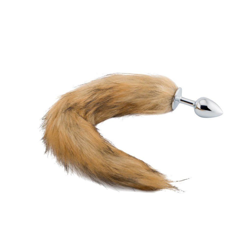 18" Fox Tail Metal Plug - lovemesexTail Plug