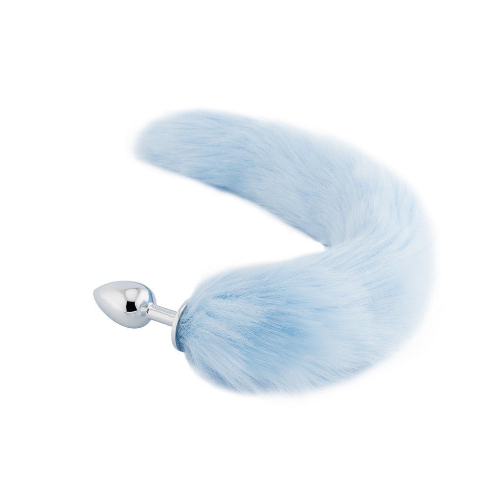 18" Light Blue Fox Tail Plug - lovemesexTail Plug