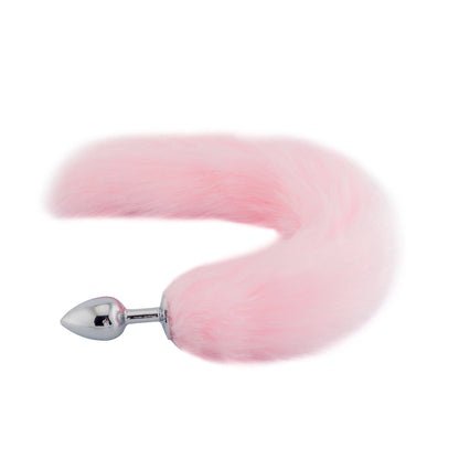 18" Pink Fox Tail Plug - lovemesexTail Plug