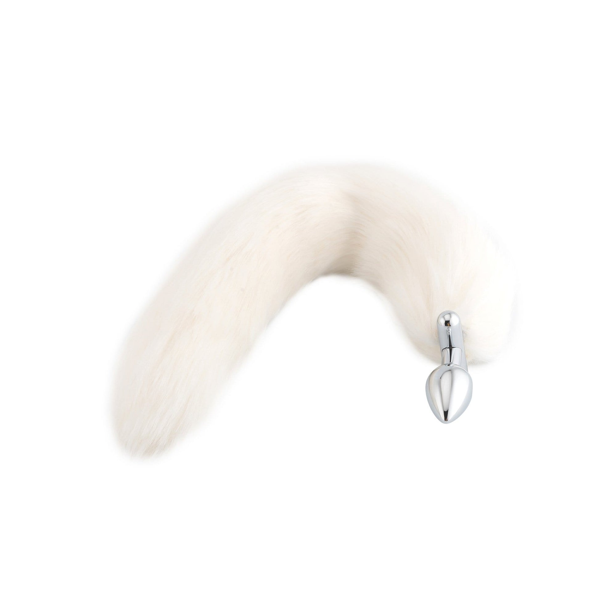 18" Shapeable White Fox Tail Plug - lovemesexTail Plug