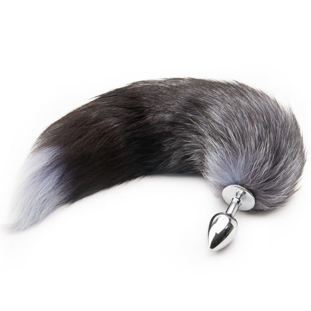 18" Tail Plug Black Wolf Stainless steel - lovemesexTail Plug