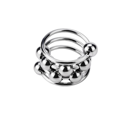 Stainless Steel Penile Slip Ring with Bead Exercise Ring-lovemesex.myshopify.com