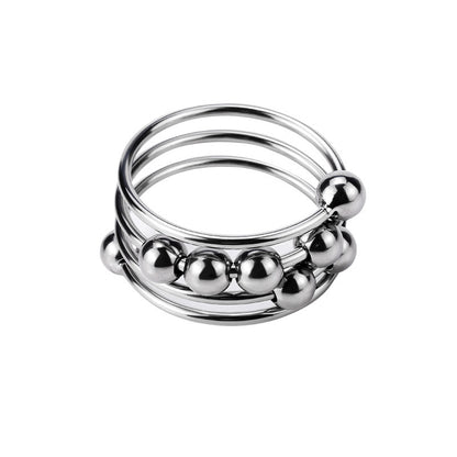 Stainless Steel Penile Slip Ring with Bead Exercise Ring-lovemesex.myshopify.com