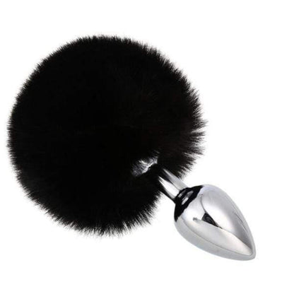 3" Bunny Tail Plug Stainless Steel - lovemesexTail Plug