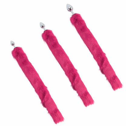 32" Pink Fox Tail Plug - lovemesexTail Plug