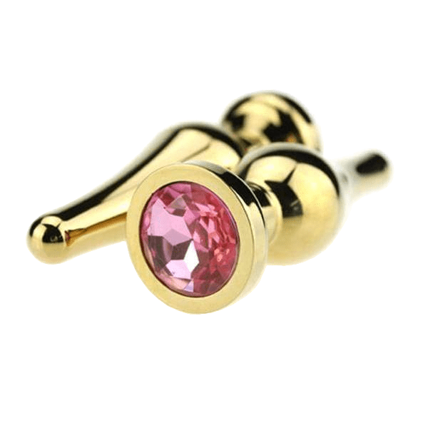 3.9" Golden Jeweled Plug for Beginners - lovemesex