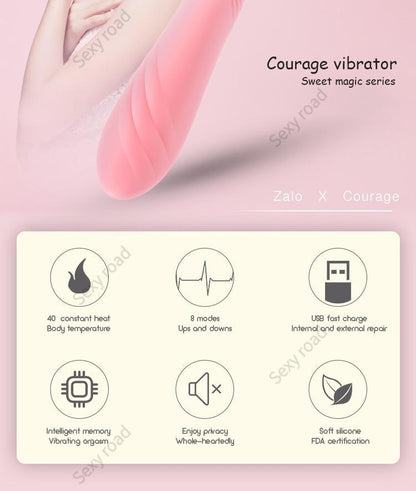ZALO Desire Heating Silicone Vibrator Masturbate Bullet Couple G-spot Mobile APP Control Magic Wand