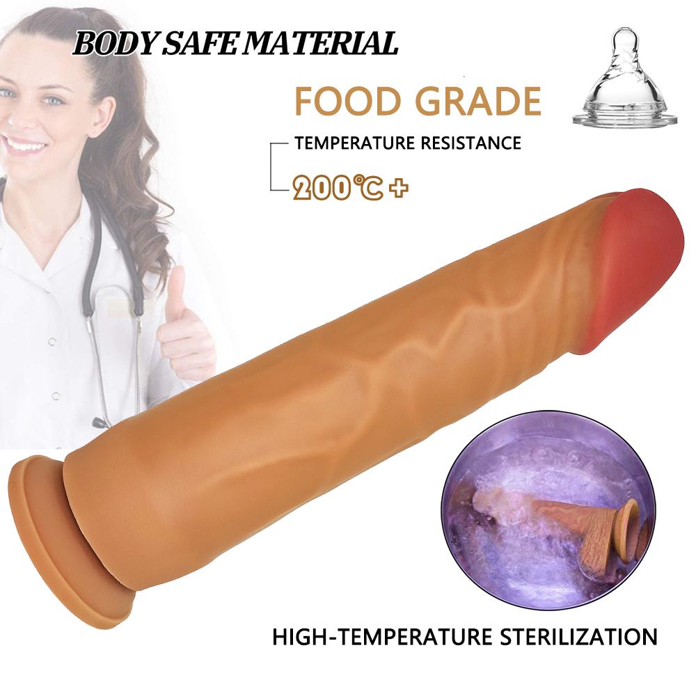 Ultra Liquid Silicone Realistic Suction Cup Dildo with Balls 9.3 Inch-lovemesex.myshopify.com