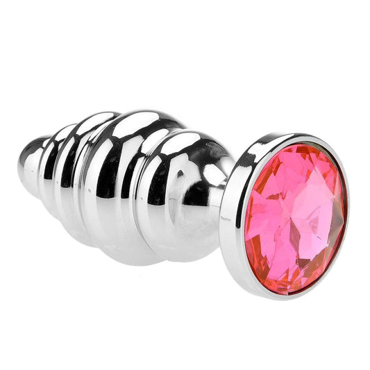 7 Colors Jeweled Spiral Beads Aluminum Alloy Plug - lovemesex