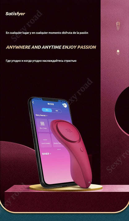 Satisfyer Sexy Secret Silicone G-spot Vibrator Portable Wearable APP Remote Control Clitoris Stimulator