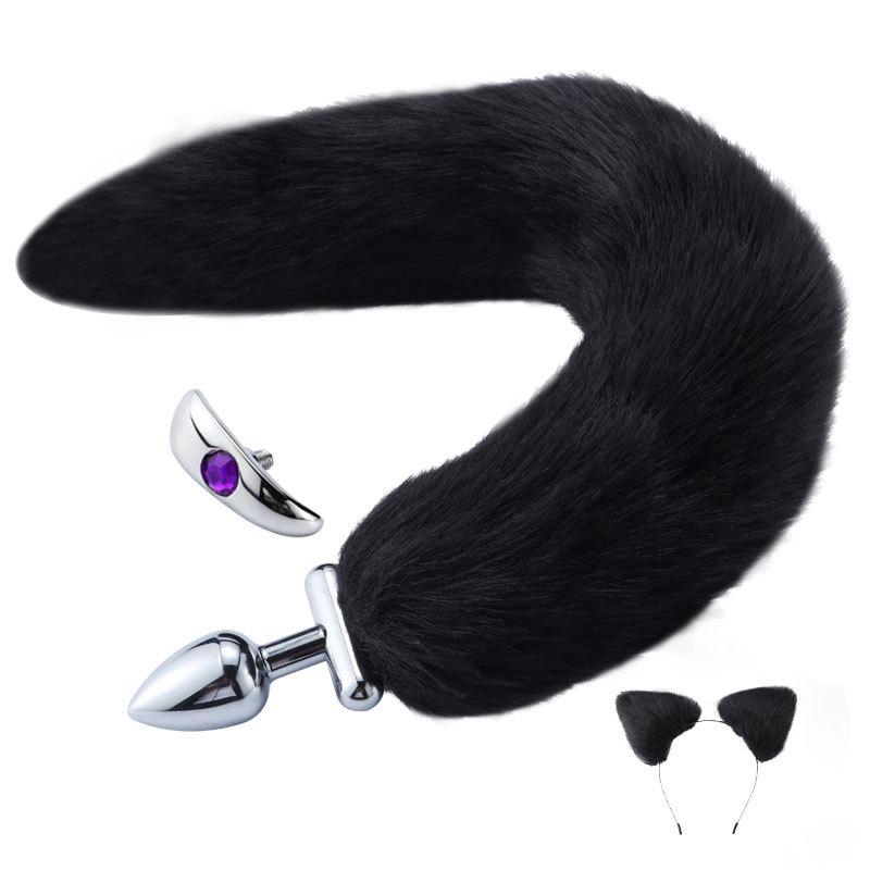 Stainless Steel Faux Fox Tail Butt Plug For Cosplay and Outside Wear-lovemesex.myshopify.com