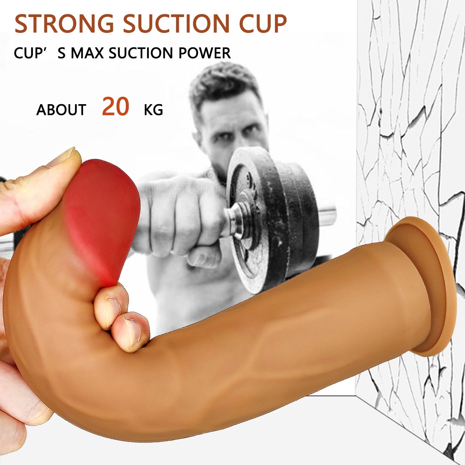 Ultra Liquid Silicone Realistic Suction Cup Dildo with Balls 9.3 Inch-lovemesex.myshopify.com