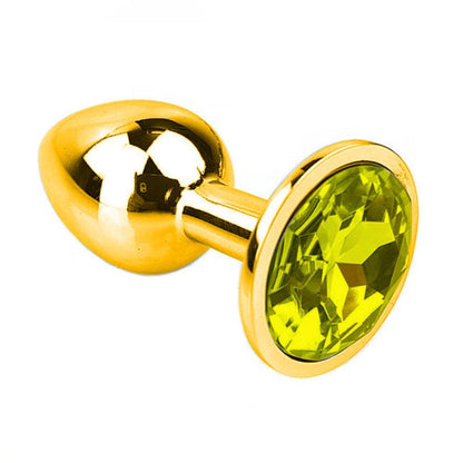Multi Color Jewel Golden Stainless steel Plug