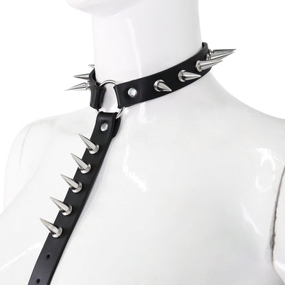 Punk Bondage Necklace with Belt