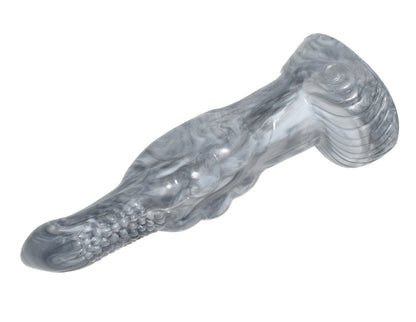 Silver Dog Dildo Liquid Silicone Animal with Suction Cup