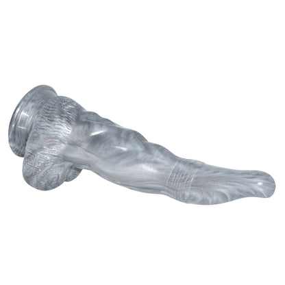 Silver Wolf's Small Head Gradually Enters The Silicone Simulation Animal Dildos