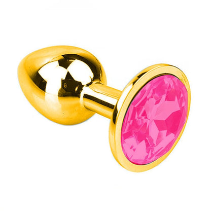 Multi Color Jewel Golden Stainless steel Plug