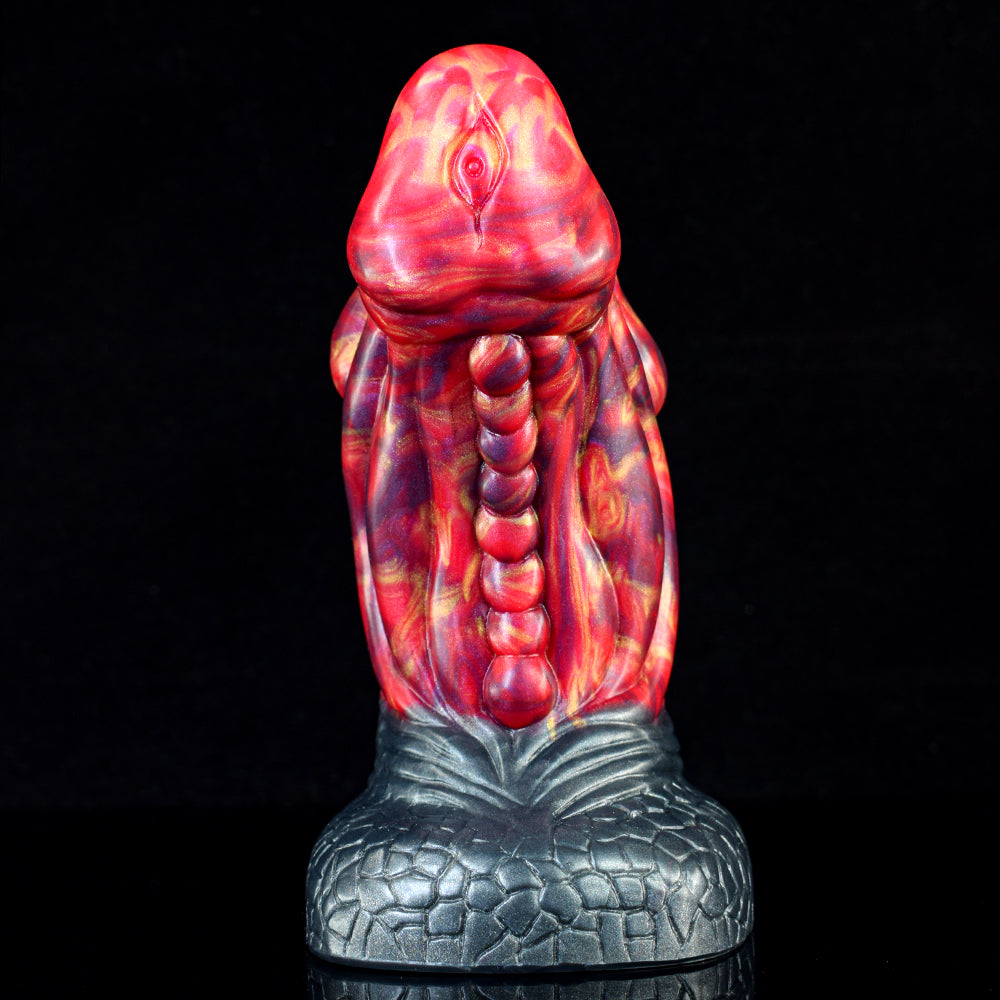 Thick Conical Head Curve Scales Dildo with Suction Cup