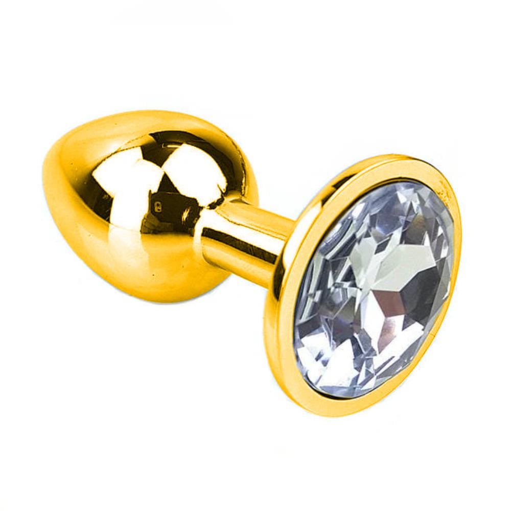 Multi Color Jewel Golden Stainless steel Plug