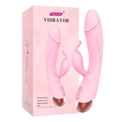 Yeain cute intelligent heating dildo rabbit vibrator