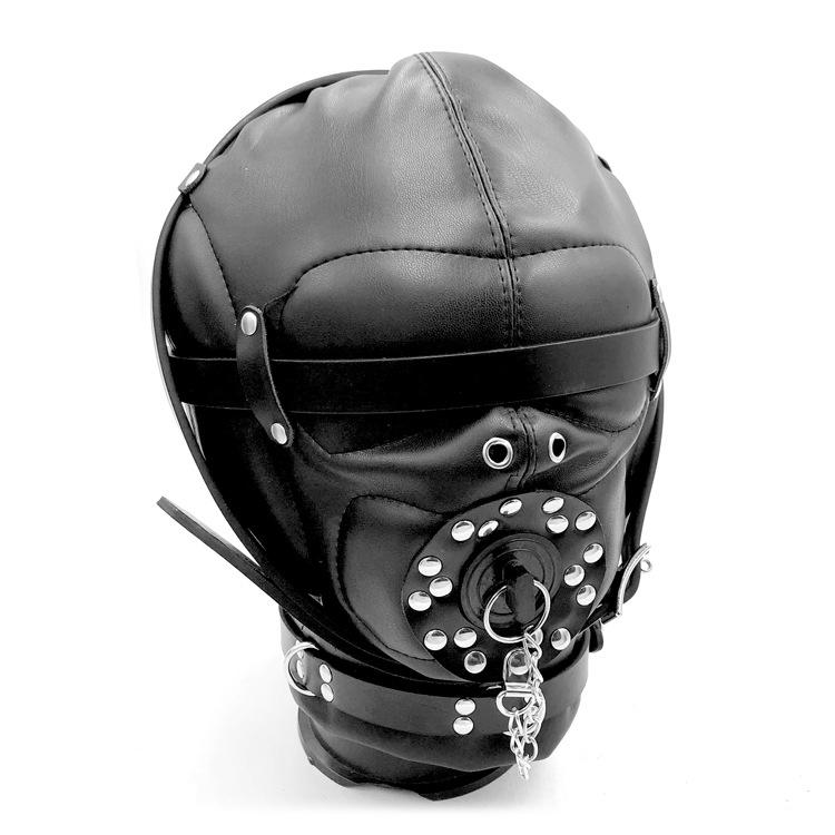 Adjustment SM Soft Faux Leather with Ball Gag Blind Mask - lovemesexBlindfolds, Masks and Gags