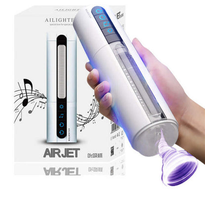 Ailighter AirJet Automatic Heating & Sucking Interactive Pronunciation Male Masturbator - lovemesexHandheld Masturbators