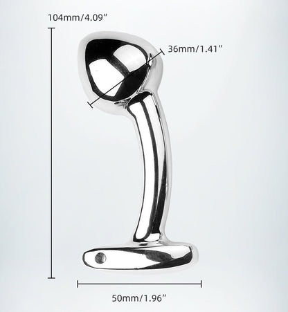 Aluminum Curved P-point Anal Plug Curved Massage Stick - lovemesexButt Plugs