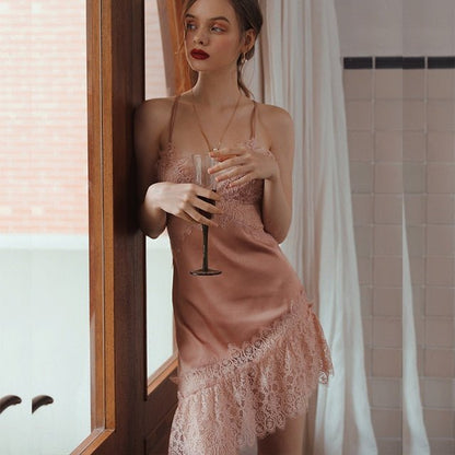 Amalia's Silky Nightdress - lovemesexsleepwear