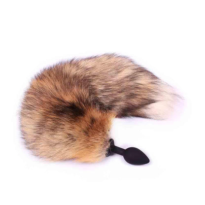 Brown Fox Tail Butt Plug Metal, 3 Sizes - lovemesexTail Plug